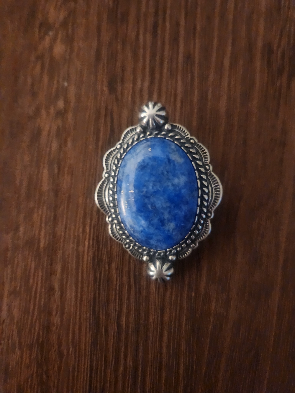 Sterling Silver Lapis Shepards Hook Pendant By Carolyn Pollack
